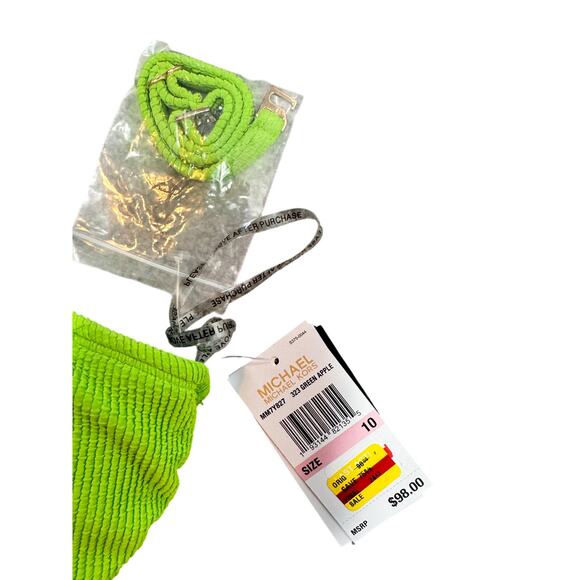 Brand New Michael Michael Kors Women's Size 10 Green Apple One Piece Swimsuit - Picture 14 of 16